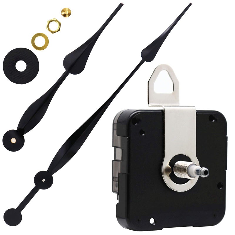 TIKROUND Youngtown High Torque Long Shaft Clock Movement Mechanism with 12 Inch Long Spade Hands - Image 1